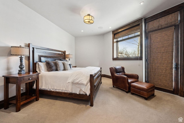 8435 N Ranch Garden Rd, Park City, UT 84098 - bedroom featuring light colored carpet, recessed lighting, and baseboards
