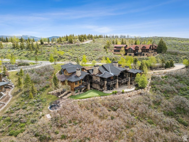 8435 N Ranch Garden Rd, Park City, UT 84098 - aerial view of property and surrounding area with mountains