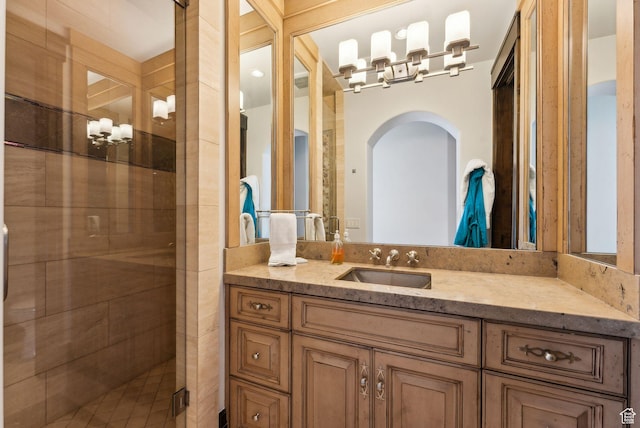 8435 N Ranch Garden Rd, Park City, UT 84098 - bathroom with a shower stall and vanity