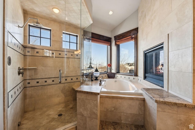 8435 N Ranch Garden Rd, Park City, UT 84098 - full bath with a shower stall and a garden tub