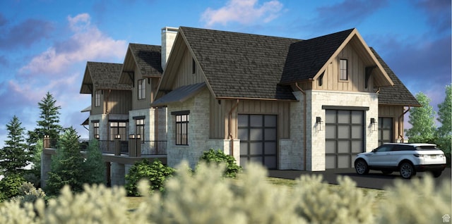 view of home's exterior featuring a garage