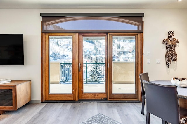 751 Main St Unit 415, Park City, UT 84060 - doorway to outside with light hardwood / wood-style floors
