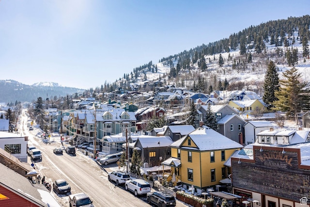 751 Main St Unit 415, Park City, UT 84060 - snowy aerial view featuring a mountain view