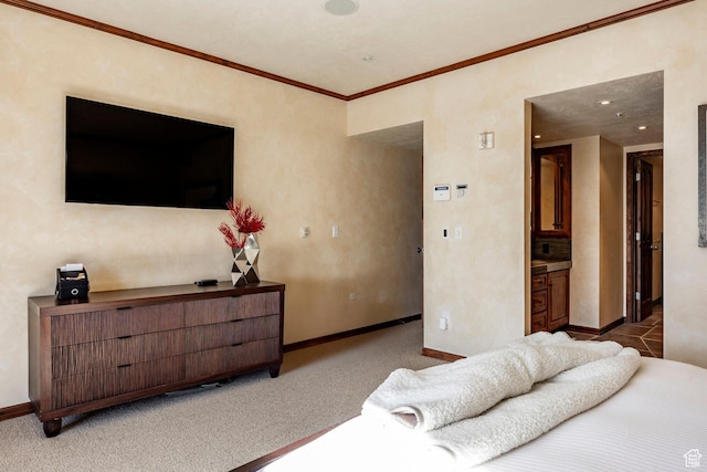 751 Main St Unit 415, Park City, UT 84060 - bedroom with ornamental molding and carpet floors