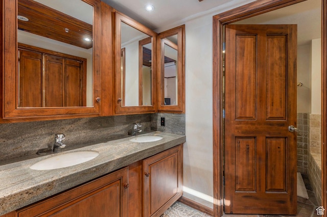 751 Main St Unit 415, Park City, UT 84060 - bathroom featuring vanity and backsplash