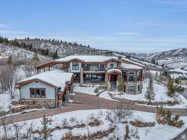 4230 Moosehollow Rd, Park City, UT 84098 - view of front of home with a mountain view