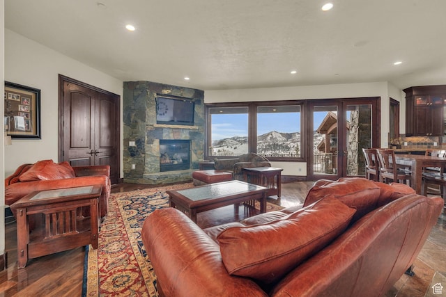 4230 Moosehollow Rd, Park City, UT 84098 - living room featuring a fireplace
