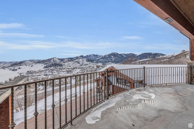 4230 Moosehollow Rd, Park City, UT 84098 - snow covered back of property featuring a mountain view
