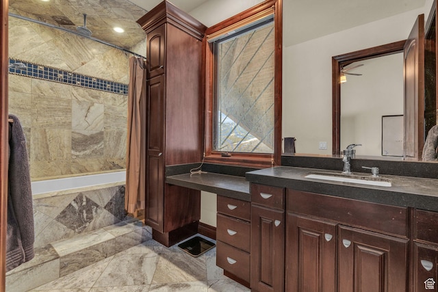 4230 Moosehollow Rd, Park City, UT 84098 - bathroom featuring shower / tub combo with curtain and vanity