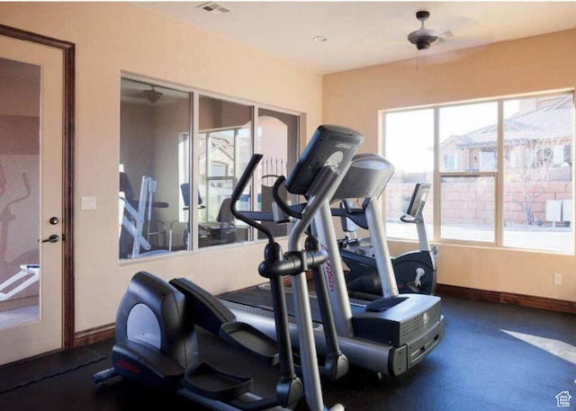 view of exercise area
