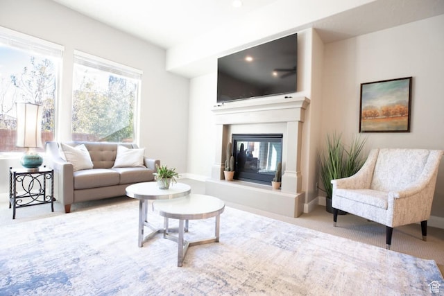 view of carpeted living room