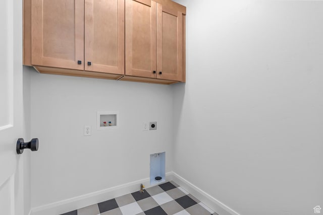 1137 W 2275 S, Syracuse, UT 84075 - washroom featuring gas dryer hookup, cabinets, washer hookup, and electric dryer hookup