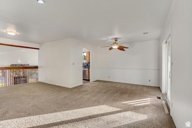 2573 Jordan Meadows Ln, West Jordan, UT 84084 - empty room with ceiling fan and carpet floors
