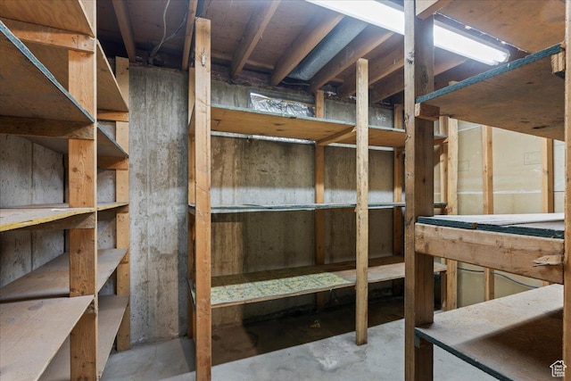 view of basement