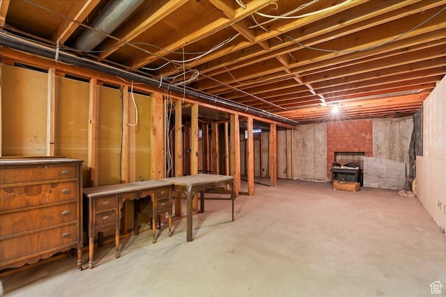 view of basement