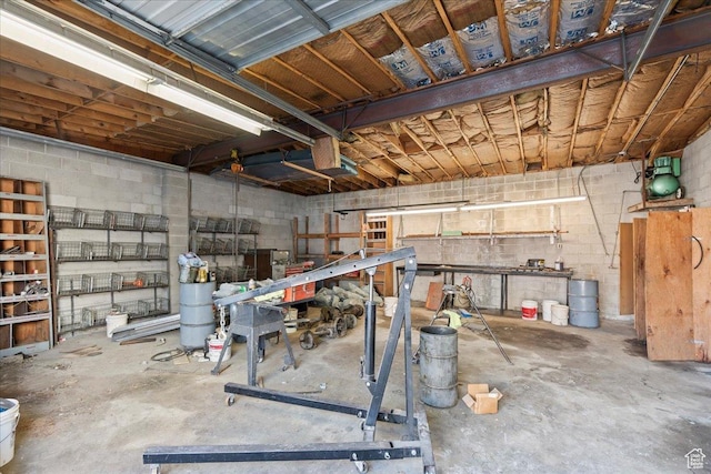 view of basement