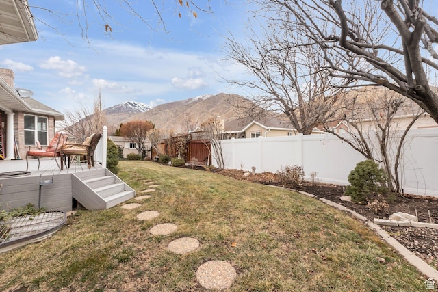 1839 E River Bottom Rd, Springville, UT 84663 - view of yard featuring a deck with mountain view