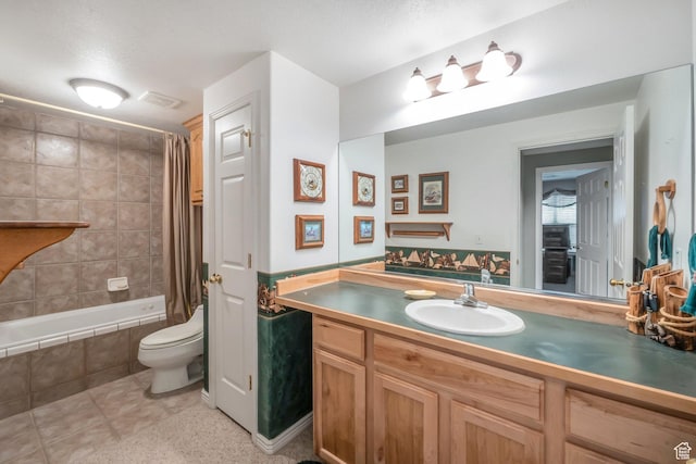 1839 E River Bottom Rd, Springville, UT 84663 - full bath with vanity, tiled shower / bath combo, and tile patterned flooring