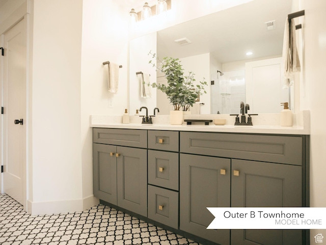 4720 S Alder Dr Unit 211, Mapleton, UT 84664 - bathroom with a shower with door and vanity