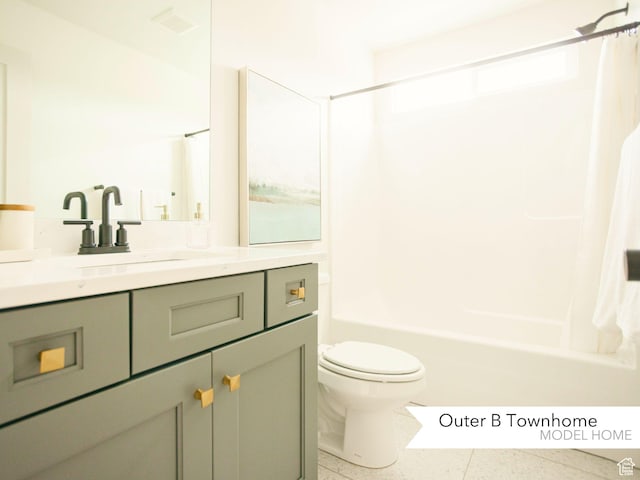 4720 S Alder Dr Unit 211, Mapleton, UT 84664 - full bathroom with vanity, toilet, and shower / tub combo