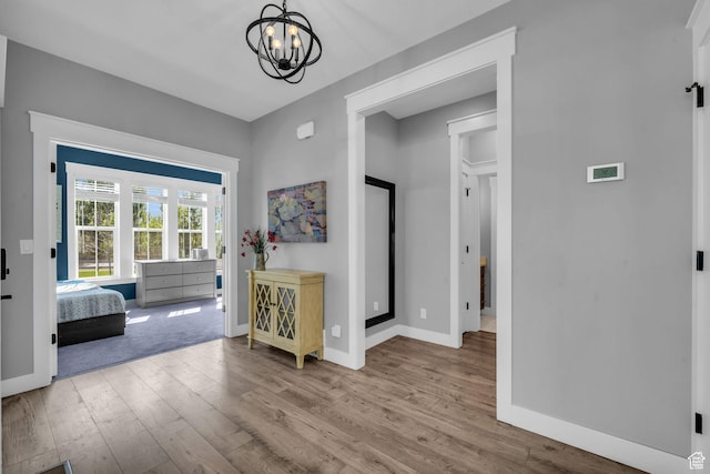 1932 W 200 N, Kaysville, UT 84037 - interior space featuring a notable chandelier and light hardwood / wood-style floors