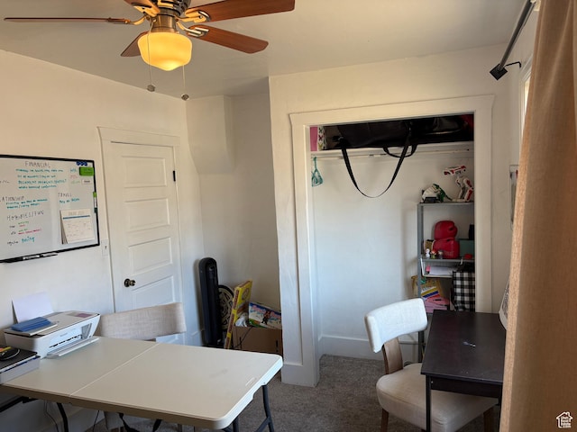 541 N 200 E, Logan, UT 84321 - carpeted office with ceiling fan