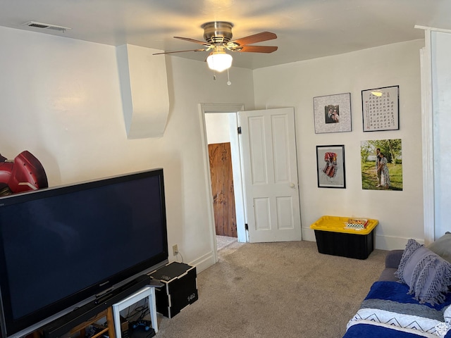 541 N 200 E, Logan, UT 84321 - carpeted living room with ceiling fan