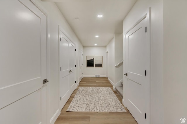 909 W 1180 N, Pleasant Grove, UT 84062 - corridor with recessed lighting, light wood-type flooring, and baseboards