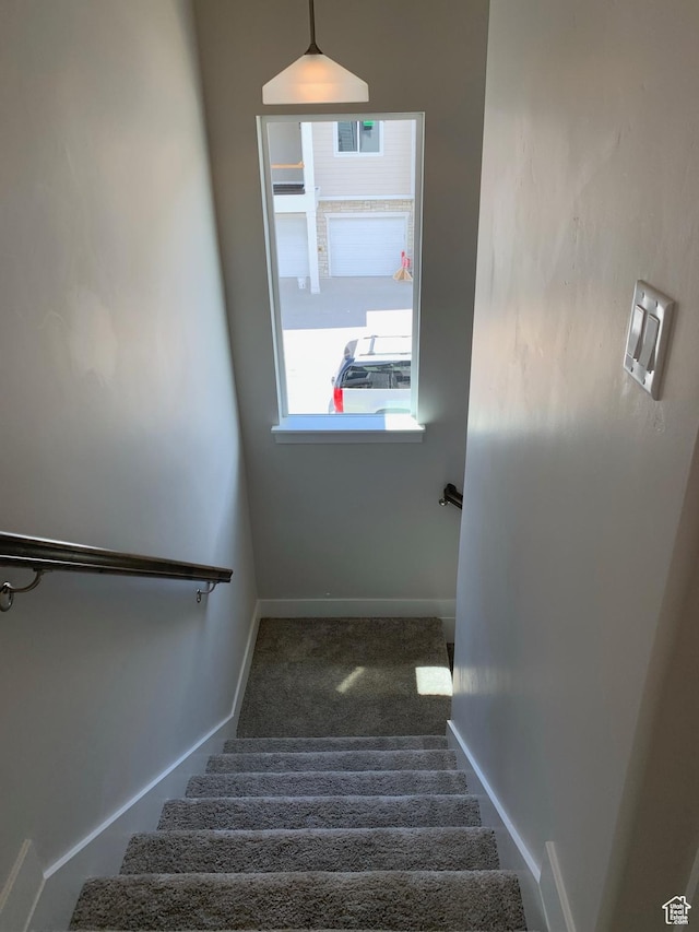 1538 N 3890th St W, Lehi, UT 84043 - staircase with carpet flooring and baseboards