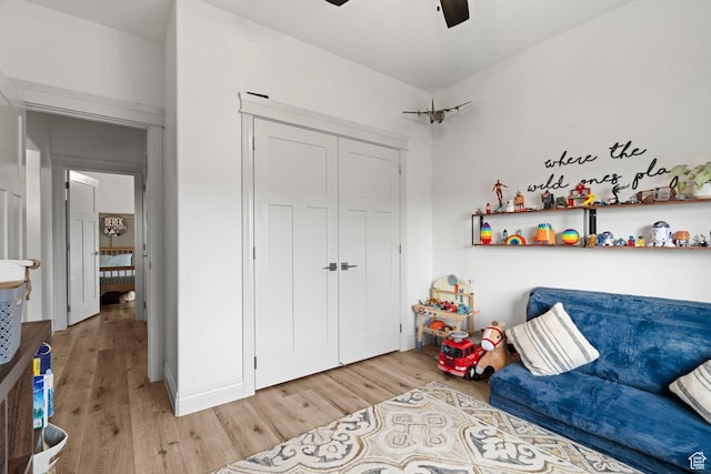 2418 W 4975 N, Cedar City, UT 84721 - interior space featuring ceiling fan and light wood-type flooring