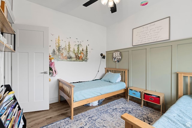 2418 W 4975 N, Cedar City, UT 84721 - bedroom with hardwood / wood-style flooring and ceiling fan