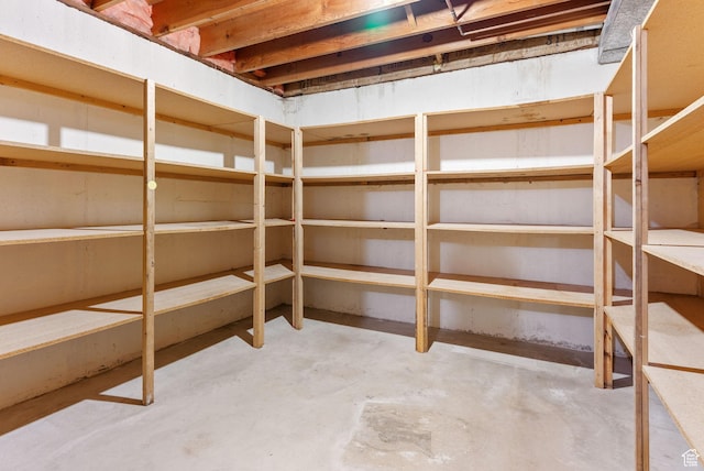 view of storage area