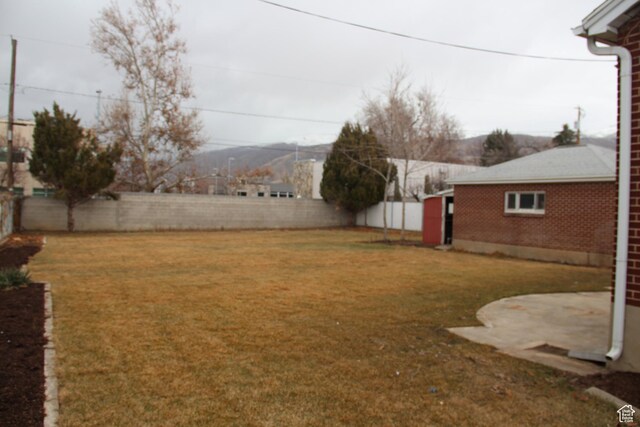 view of yard with a patio area