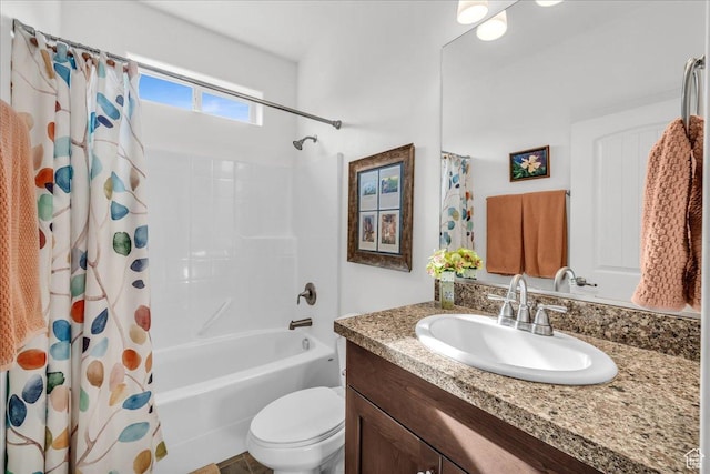 23 S 1200 W, Kanarraville, UT 84742 - full bathroom featuring shower / tub combo with curtain, vanity, and toilet
