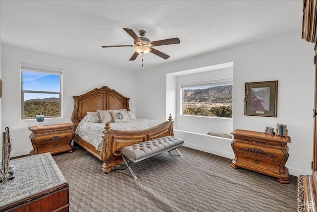 23 S 1200 W, Kanarraville, UT 84742 - carpeted bedroom featuring ceiling fan and multiple windows