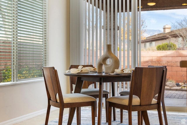 dining area with baseboards