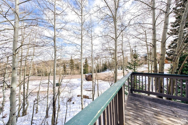 286 W Eagles Roost St Unit D-101, Brian Head, UT 84719 - view of snow covered deck
