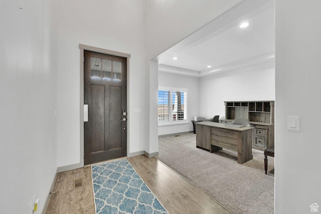 111 S 2300 W, Kaysville, UT 84037 - foyer entrance featuring baseboards, recessed lighting, light wood-style floors, and visible vents
