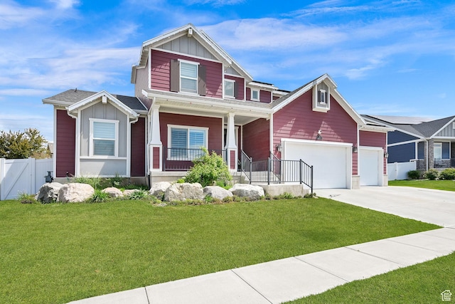 111 S 2300 W, Kaysville, UT 84037 - craftsman-style house with board and batten siding, fence, covered porch, and driveway