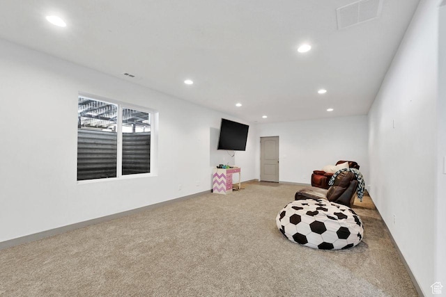 111 S 2300 W, Kaysville, UT 84037 - sitting room featuring light carpet, recessed lighting, and visible vents