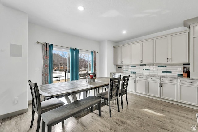 111 S 2300 W, Kaysville, UT 84037 - dining area featuring light wood-type flooring, recessed lighting, and baseboards