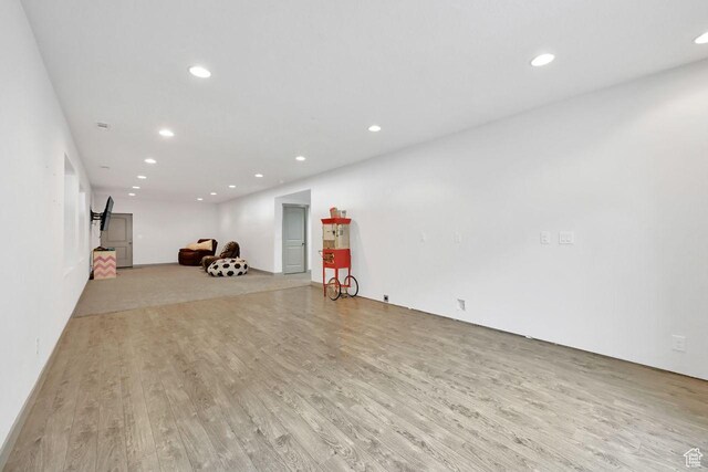 111 S 2300 W, Kaysville, UT 84037 - below grade area with recessed lighting and light wood-style flooring