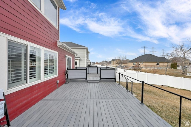 111 S 2300 W, Kaysville, UT 84037 - wooden terrace with a fenced backyard and a residential view