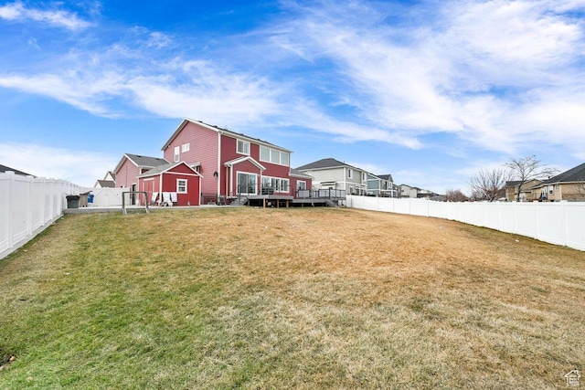 111 S 2300 W, Kaysville, UT 84037 - view of yard featuring a fenced backyard and a deck