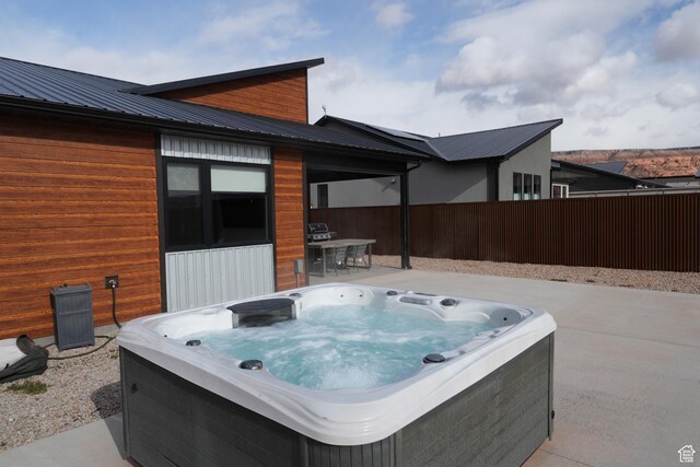 145 Crimson Cliffs Dr, Moab, UT 84532 - view of patio featuring a hot tub