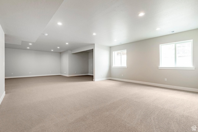 7288 W Hall Crossing Dr S, Herriman, UT 84096 - spare room featuring light colored carpet and recessed lighting