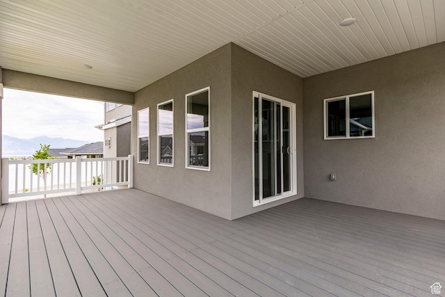 7288 W Hall Crossing Dr S, Herriman, UT 84096 - deck featuring a mountain view