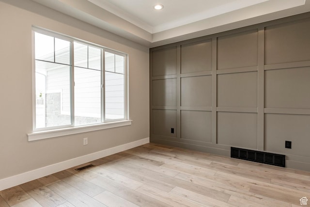 7288 W Hall Crossing Dr S, Herriman, UT 84096 - unfurnished room with light wood-style flooring and recessed lighting