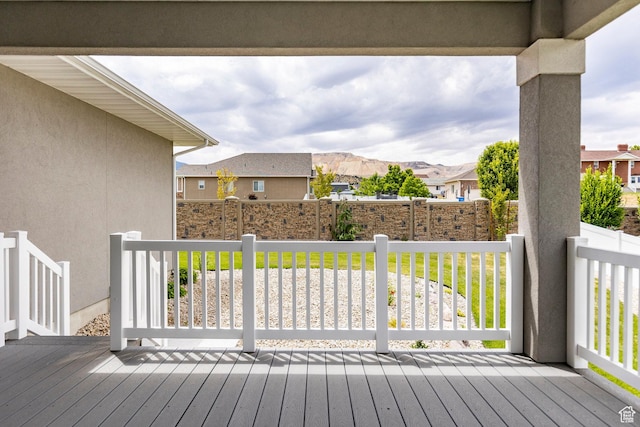 7288 W Hall Crossing Dr S, Herriman, UT 84096 - wooden deck featuring a residential view