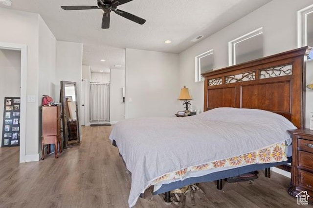 711 W Main St, Enterprise, UT 84725 - bedroom with hardwood / wood-style floors and ceiling fan